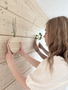 Pine wall vase