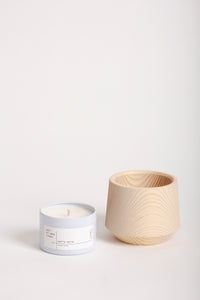 pine candle vessel + scented candle chotto matte