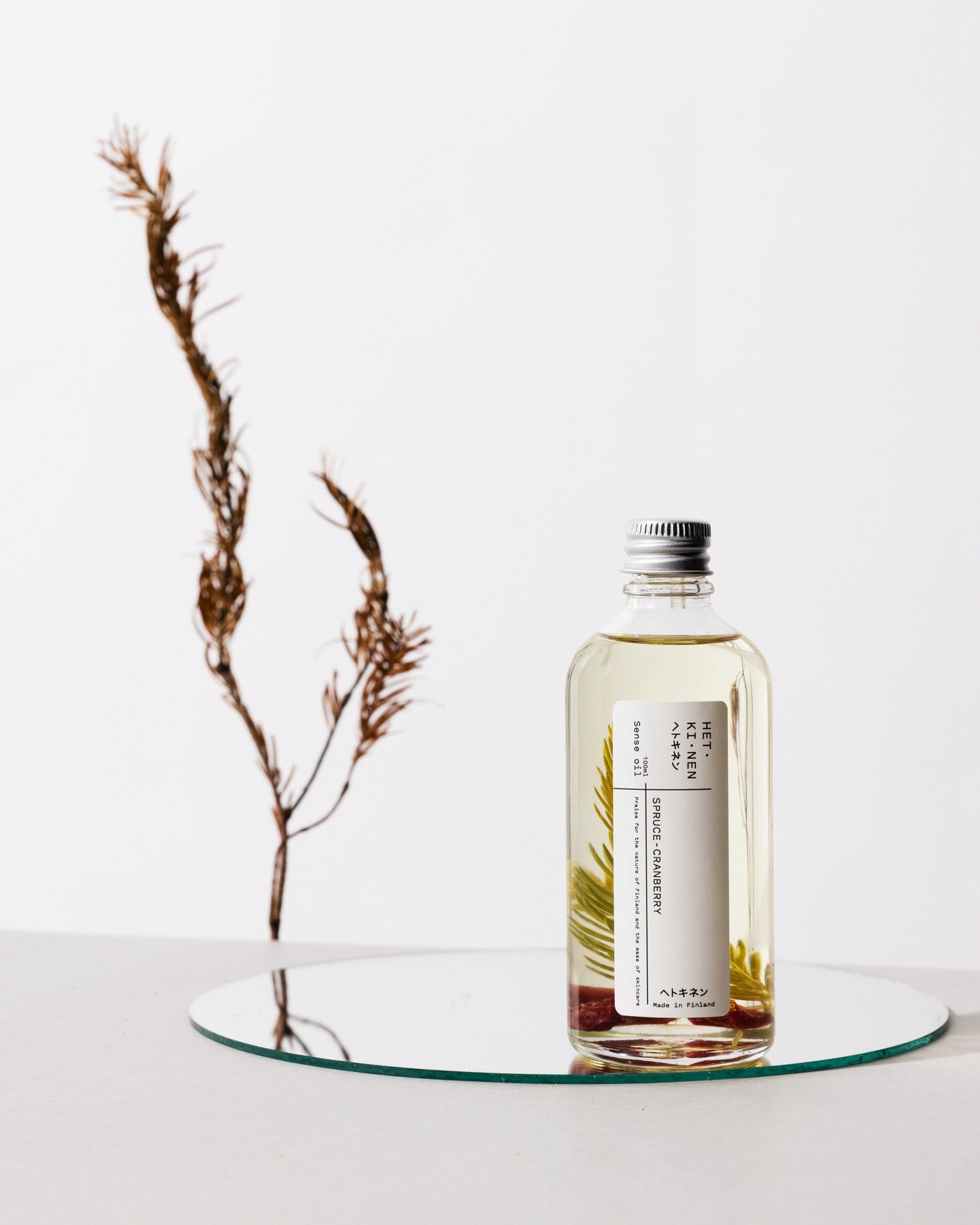 spruce-cranberry natural body oil